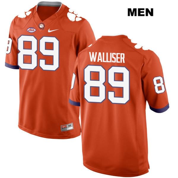 Men's Clemson Tigers #89 Tristan Walliser Stitched Orange Authentic Style 2 Nike NCAA College Football Jersey KFX4046EK